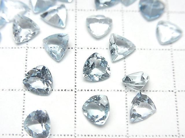 Hohe Qualität himmelblauer Topas AAA lose Stein Dreieck facettiert 6x6mm 5 Stück