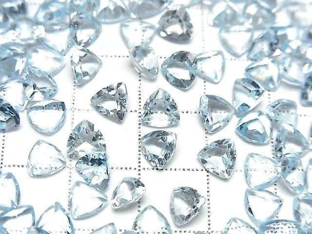 Hohe Qualität himmelblauer Topas AAA lose Stein Dreieck facettiert 6x6mm 5 Stück