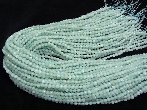 High Quality! 1strand $11.79! Amazonite AA++ Faceted Coin 4x4x3mm 1strand beads (aprx.15inch/38cm)