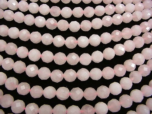 High Quality! Rose Quartz AA++ 64Faceted Round 10mm half or 1strand beads (aprx.15inch/37cm)