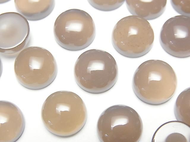 Grauer Onyx AAA runder Cabochon 10x10mm 5Stück