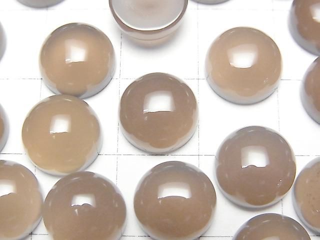 Grauer Onyx AAA runder Cabochon 10x10mm 5Stück
