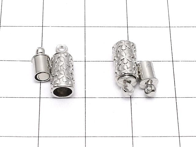 Metal Parts Clasp Magnetic Clasp 12x6x6mm Silver Color (2 pairs)