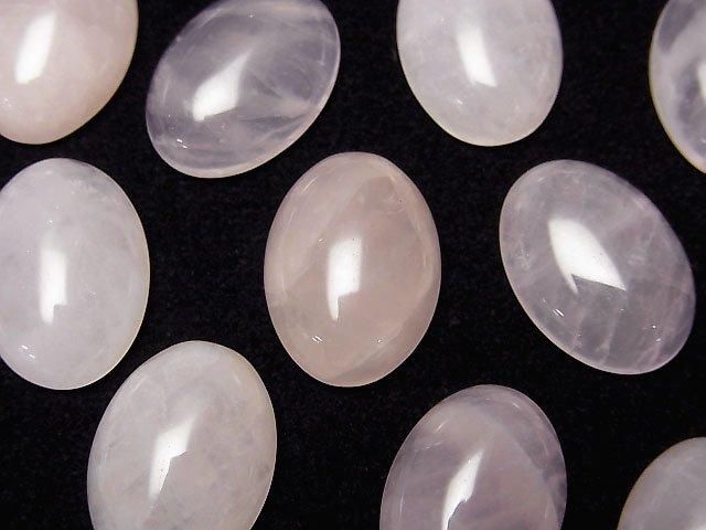 Rosenquarz AA++ Oval Cabochon 18x13mm 2 Stück