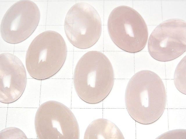 Rosenquarz AA++ Oval Cabochon 18x13mm 2 Stück