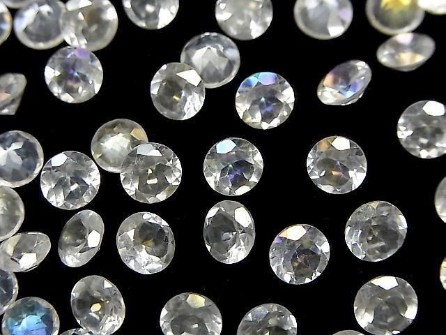 Aqua Crystal AAA- Loose stone Round Faceted 6x6mm 10pcs