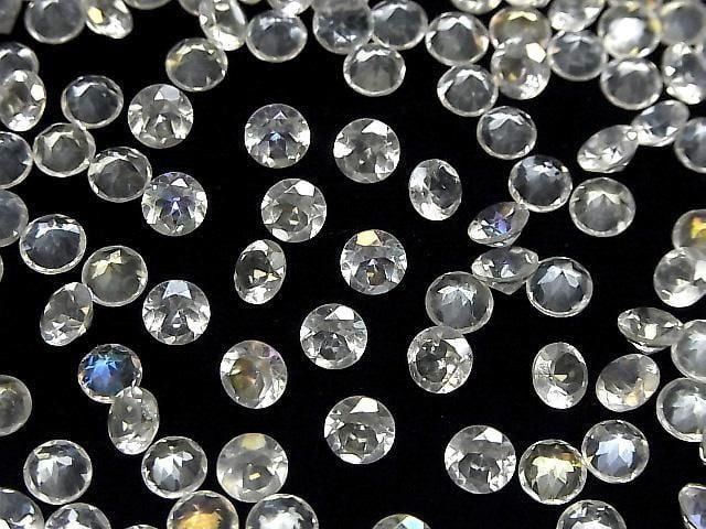 Aqua Crystal AAA- Loose stone Round Faceted 6x6mm 10pcs