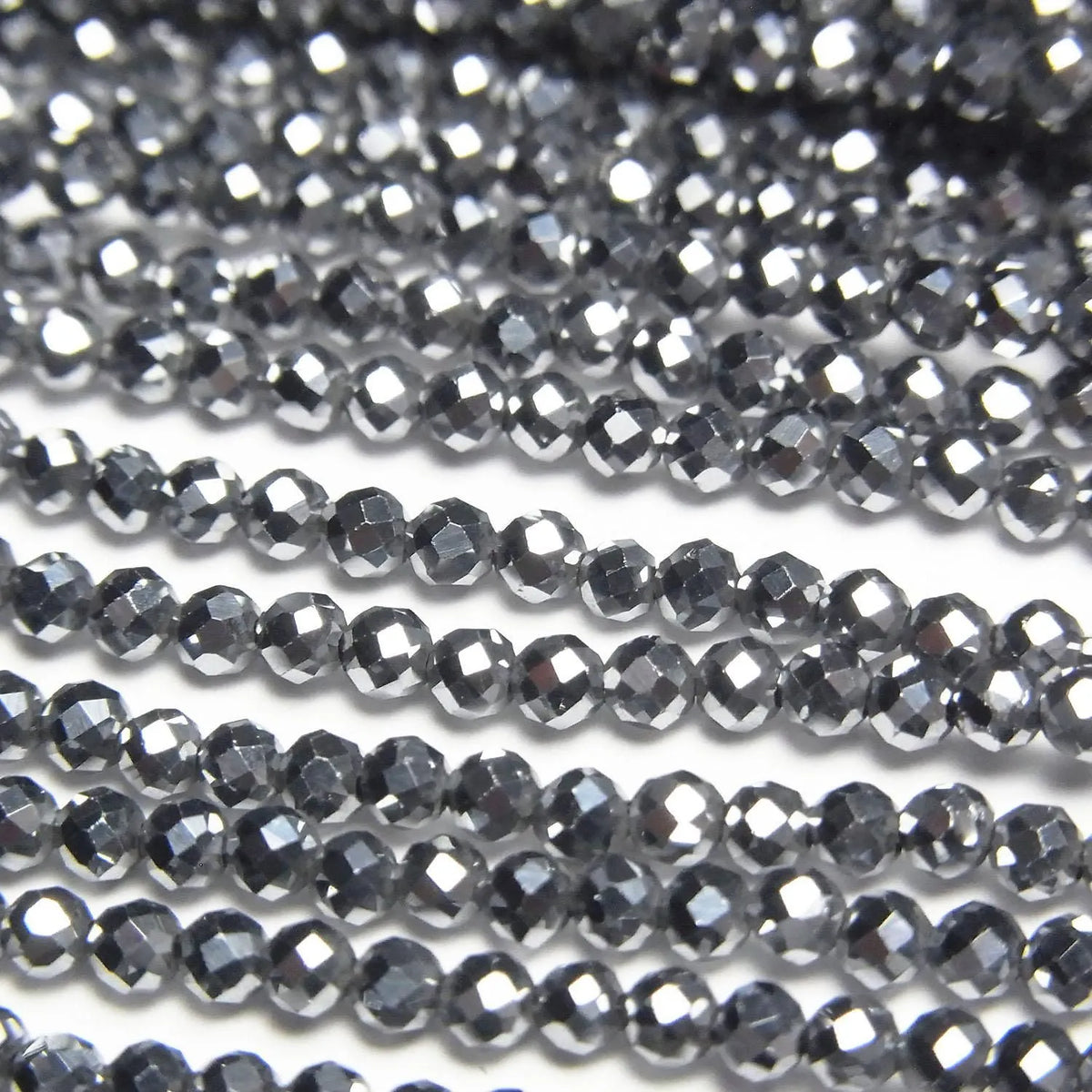 Haute Qualité ! 1 fil 8,79 $ ! Perles Terahertz rondes à facettes 2mm 1 fil (env. 15 pouces/37cm)