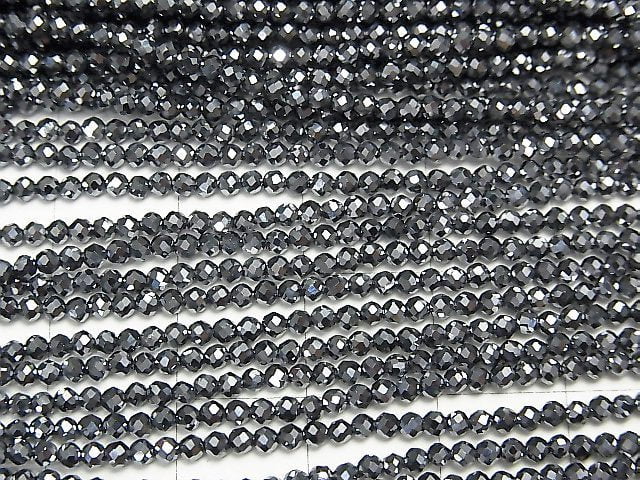 Hochwertig! 1Strang $8.79! Terahertz facettierte Runde 2mm 1Strang Perlen (ca. 15 Zoll / 37 cm)