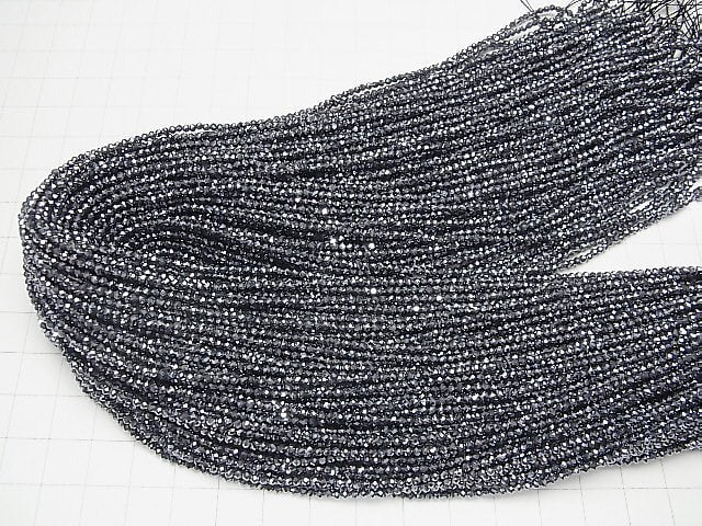 Hochwertig! 1Strang $8.79! Terahertz facettierte Runde 2mm 1Strang Perlen (ca. 15 Zoll / 37 cm)