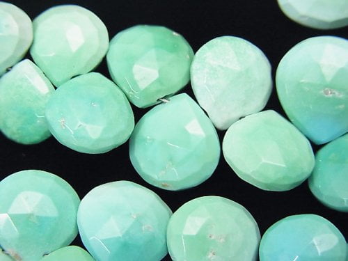 Chestnut Shape, Faceted Briolette, Turquoise Gemstone Beads