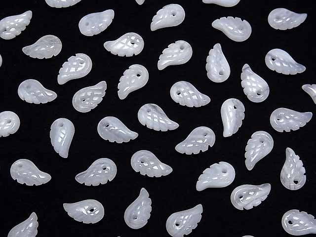 3pcs $5.79! Blue Lace Agate AAA- Angel Wing 11x6mm 3pcs