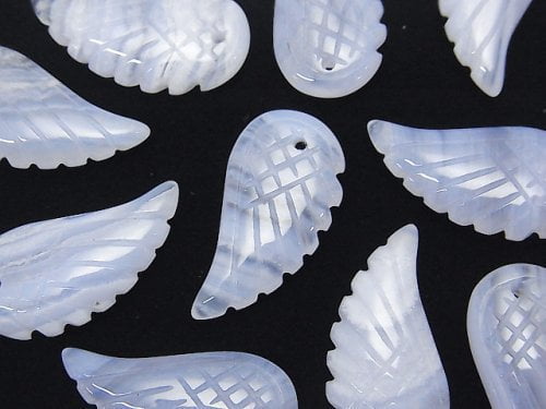 Angel Wing, Blue Lace Agate Gemstone Beads