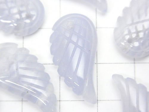 3pcs $11.79! Blue Lace Agate AAA-AAA- Angel Wing 23x12mm 3pcs !