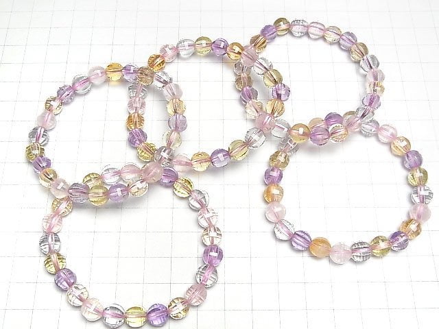 Hohe Qualität Mischstein AAA Spiegel-facettierte Runde 8mm 1strang Perlen (Armband)