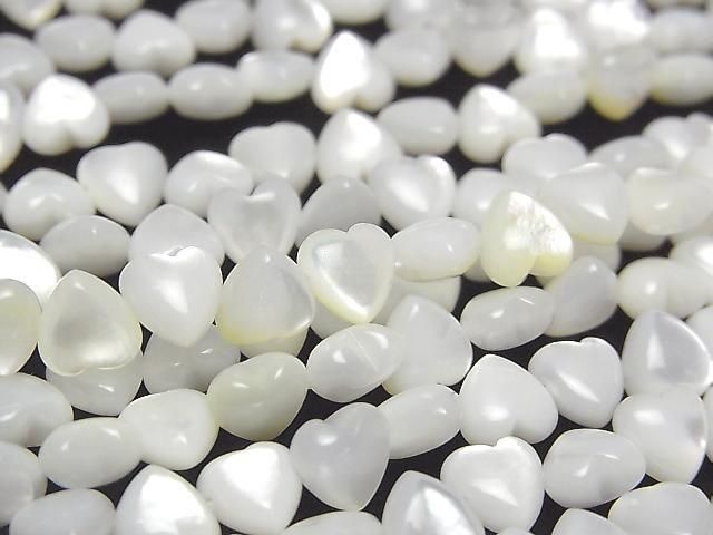 白蝶貝 AAA級側孔心形珠 6x6mm 一份或一串珠子 (約15英吋/38公分)