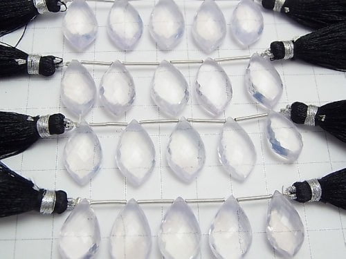 MicroCut! High Quality Scorolite AAA- Marquise Faceted Briolette 1strand (5pcs )