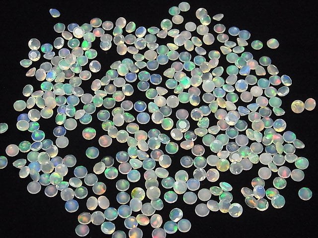 Hohe Qualität Äthiopischer Opal AAA unbohrter runder facettierter 4x4mm 10 Stück
