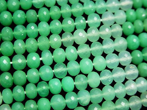 Chrysoprase, Roundel Gemstone Beads