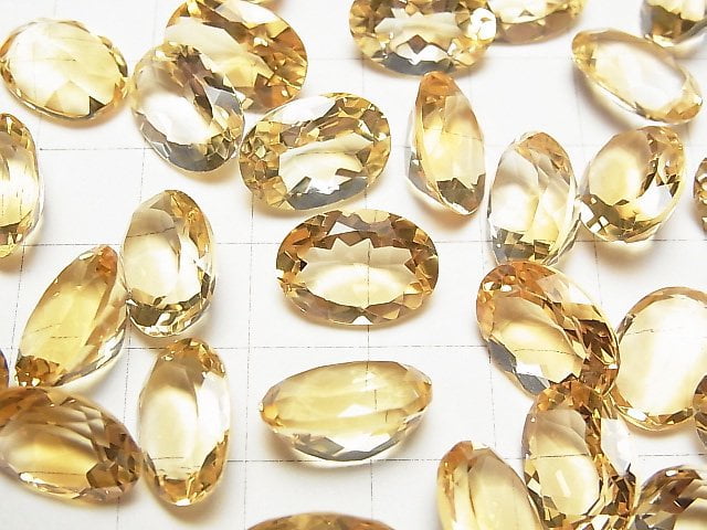 Hochwertiger Citrin AAA lose Steine oval facettiert 14x10mm 2Stück