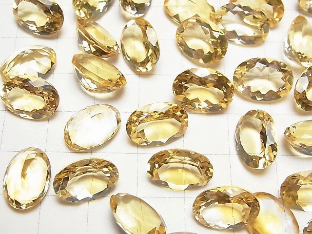 Hochwertiger Citrin AAA lose Steine oval facettiert 14x10mm 2Stück