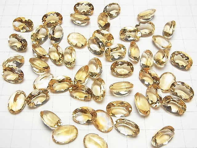 Hochwertiger Citrin AAA lose Steine oval facettiert 14x10mm 2Stück