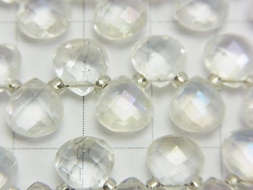 Aqua Crystal AAA Chestnut Faceted Briolette 8x8x4mm half or 1strand beads (aprx.6inch/15cm)