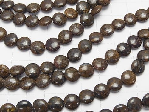 1strand $6.79! Bronzite Coin 8x8x4mm 1strand beads (aprx.15inch/37cm)