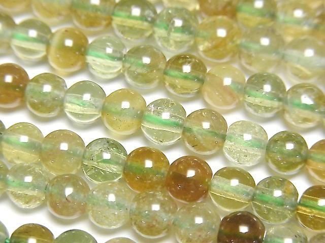 綠磷灰石 AAA - 圓珠 6mm 半串或 1 串 (約 15 英寸/38 公分)