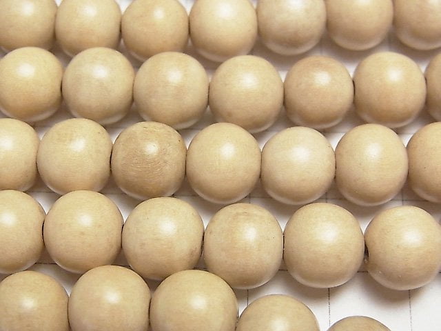 1strand $3.19! White Wood Semi Round 10mm 1strand beads (aprx.15inch / 38cm)