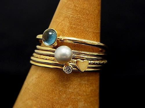 14KGF Ring, Simple Design, 1pc