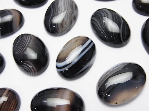 Gestreifter Onyx AAA Oval Cabochon 18x13mm 2Stück