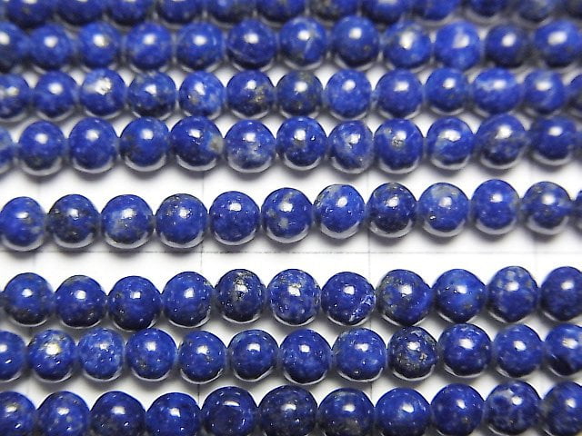Lapislazuli AA++ Rund 3mm 1Strang Perlen (ca. 15 Zoll / 37 cm)