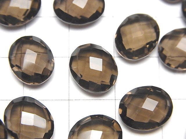 Hochwertiger rauchiger Quarz AAA Ungebohrt Oval Kissenform 12x10x5mm 5Stk 11,79 $!