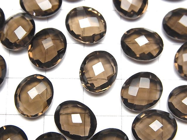 Hochwertiger rauchiger Quarz AAA Ungebohrt Oval Kissenform 12x10x5mm 5Stk 11,79 $!
