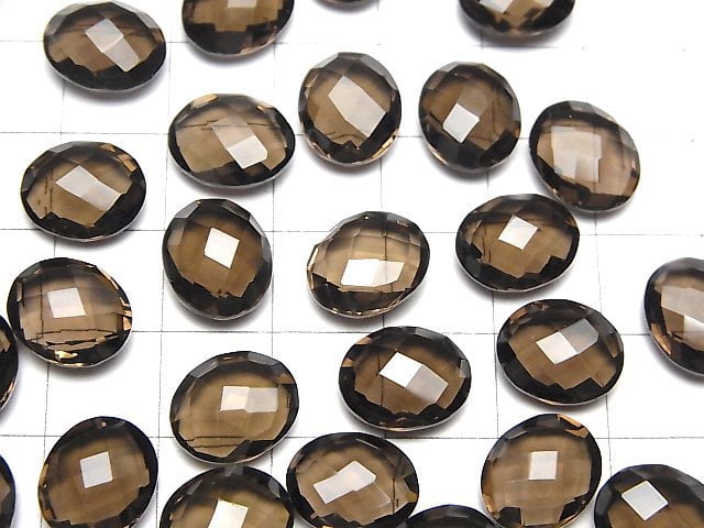Hochwertiger rauchiger Quarz AAA Ungebohrt Oval Kissenform 12x10x5mm 5Stk 11,79 $!