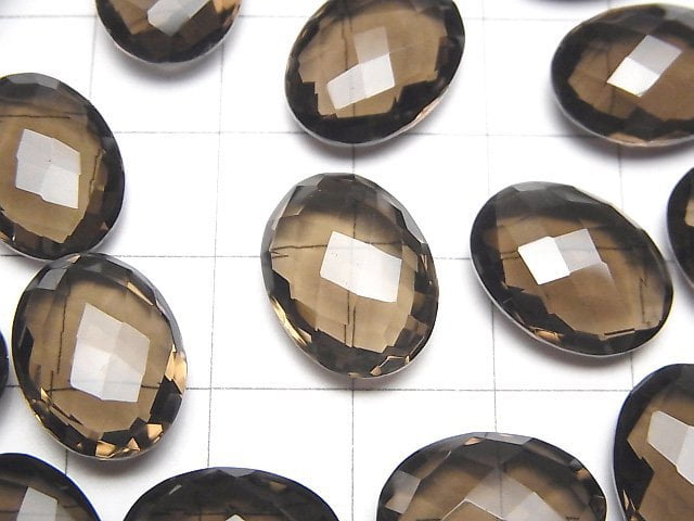 Hochwertiger rauchiger Quarz AAA Ungebohrt Oval Kissenform 16x12x6mm 4Stk 15,99 $!