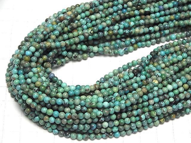 Turquoise AA Round 3mm 1strand beads (aprx.15inch/37cm)