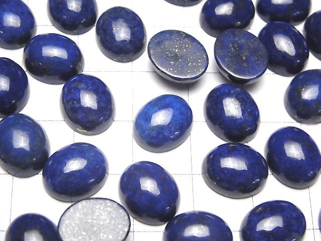 Lapislazuli AA++ oval Cabochon 12x10mm 3 Stück