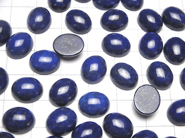 Lapislazuli AA++ oval Cabochon 12x10mm 3 Stück