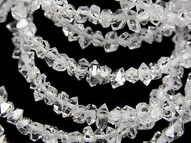 Diamant Herkimer brut AAA (taille S-M) 1 rang de perles (env. 15 cm)