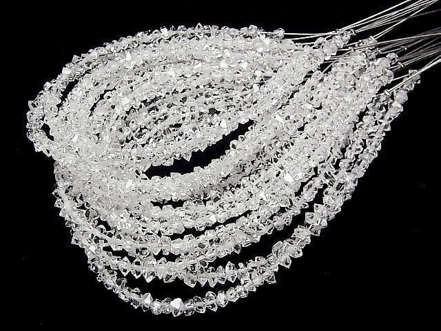 Diamant Herkimer brut AAA (taille S-M) 1 rang de perles (env. 15 cm)