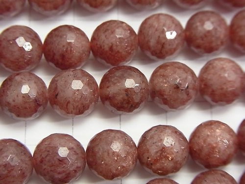 Moscovite 128Faceted Round 10mm half or 1strand beads (aprx.15inch/38cm)