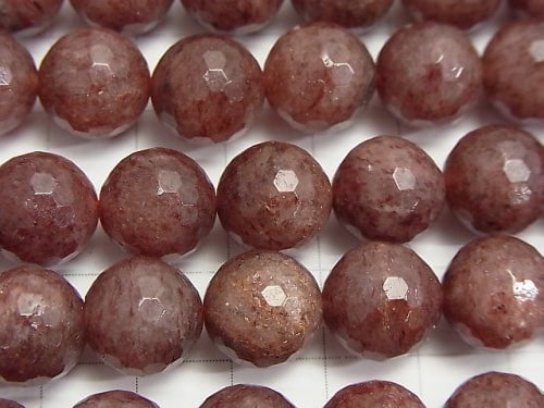 Moscovite 128Faceted Round 12mm half or 1strand beads (aprx.15inch/38cm)