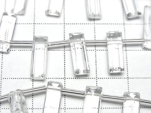 Hochwertiger Kristall AAA- Rechteck facettiert 15x5mm 1strang Perlen (8 Stück)