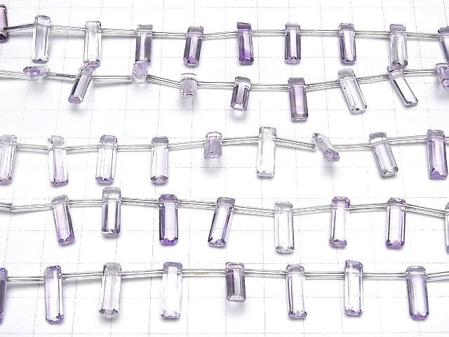 Hochwertiger rosa Amethyst AAA Rechteck facettiert 15 x 5 x 4 mm 1strang Perlen (ca. 5 Zoll / 12 cm)