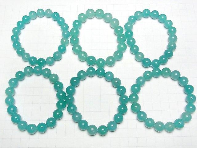 Uyghur Amazonite Silica AA++ Round 12mm Bracelet