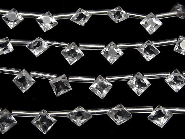 Hochwertiger Kristall AAA Diamant Prinzessschnitt 8x8mm 1 Strang Perlen (8 Stück)