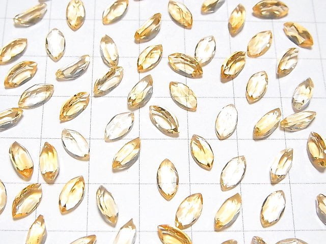 Hochwertiger Citrin AAA lose Stein Marquise facettiert 8x4mm 5 Stück