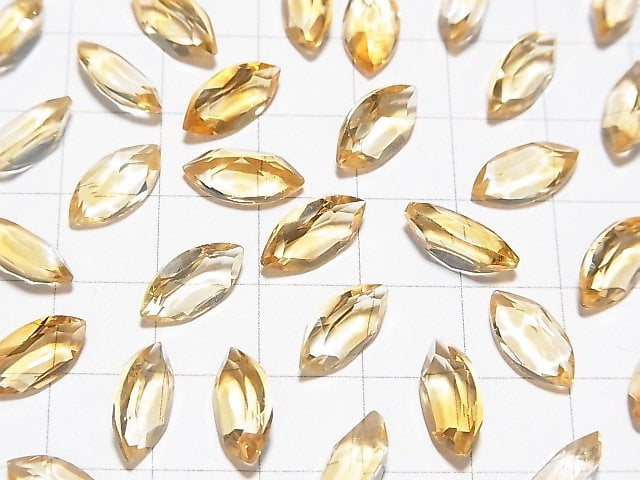 Hochwertiger Citrin AAA lose Stein Marquise facettiert 12x6mm 5 Stück